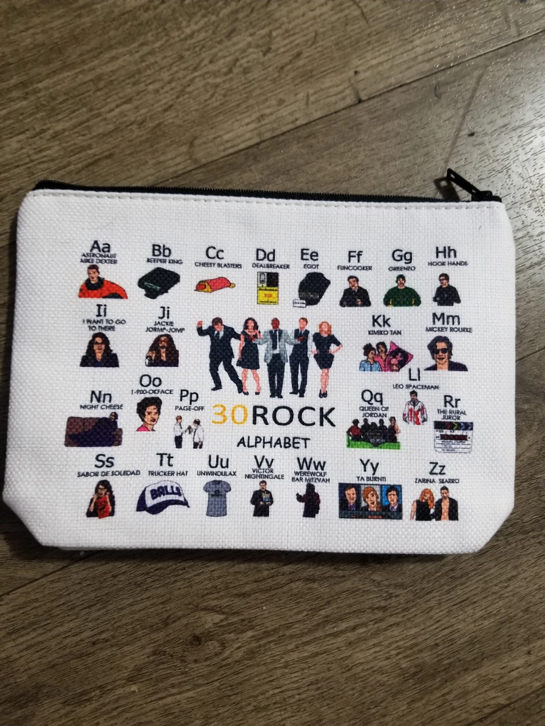 30 Rock Alphabet Makeup Bag