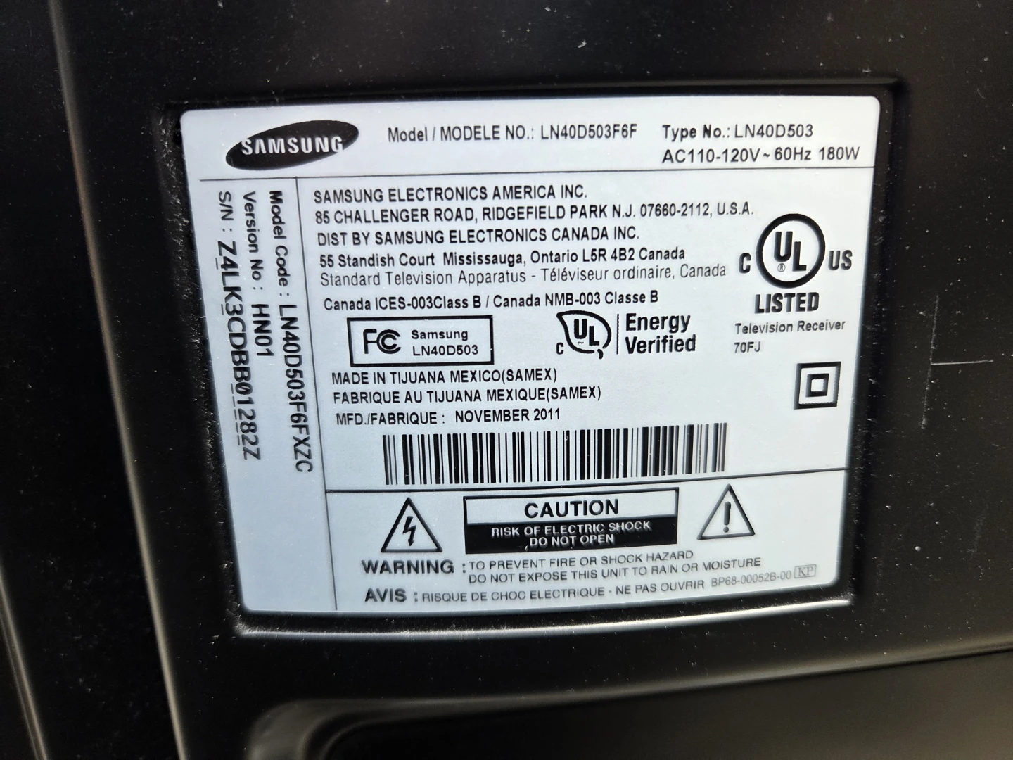 Samsung LN40D503 40-inch LCD TV - photo 2