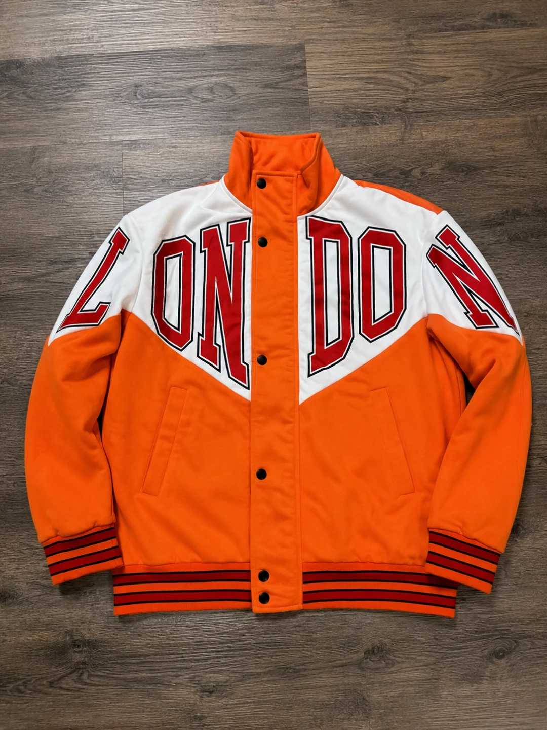 Orange "London" Letterman Jacket