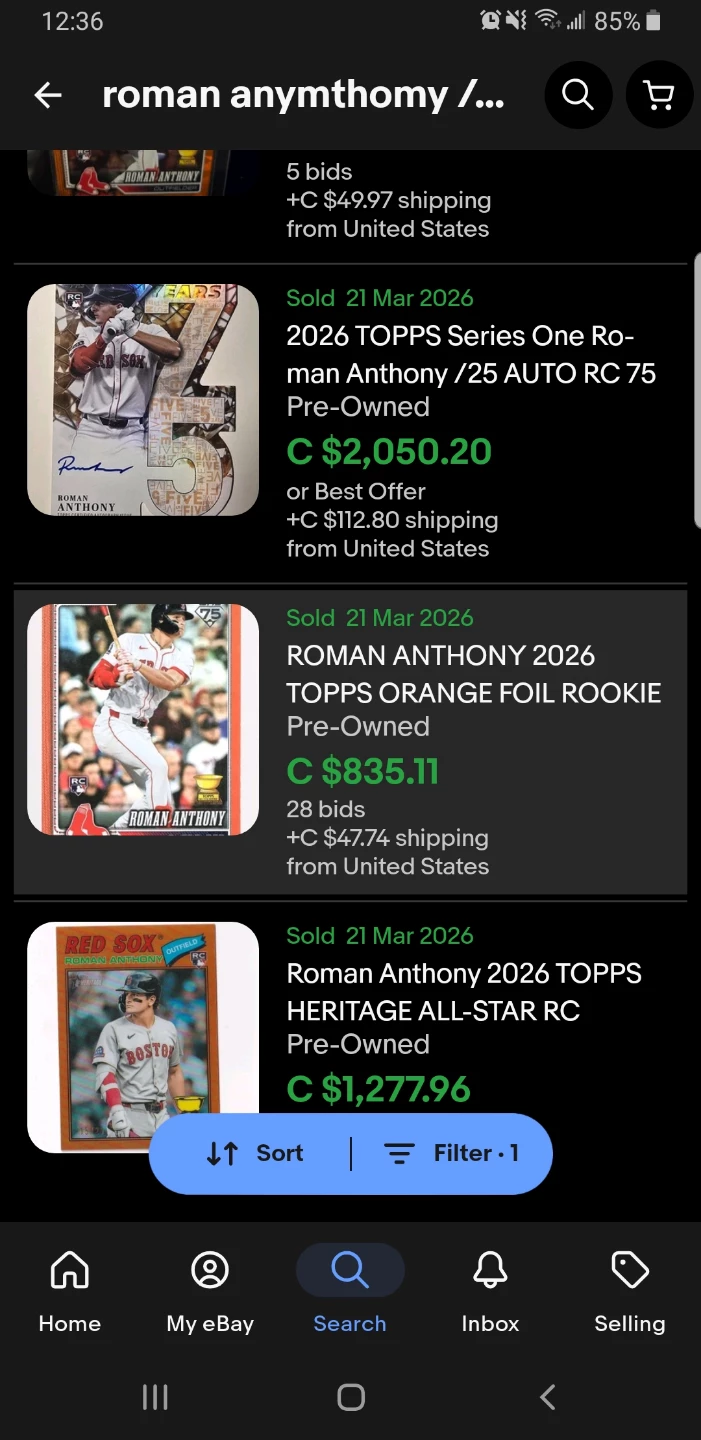 Roman Anthony 2026 Topps Baseball Card 16/25 - photo 3