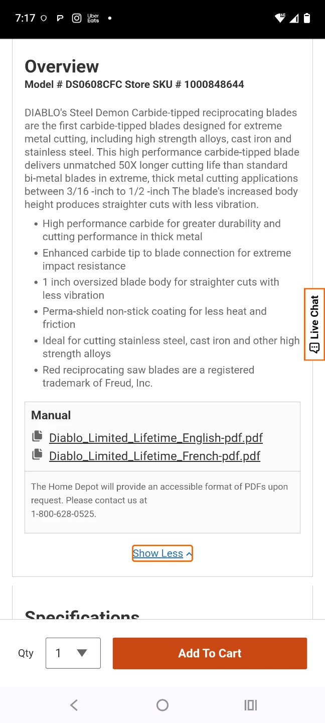 Diablo Steel Demon 6-inch 8 TPI Reciprocating Saw Blades - photo 5