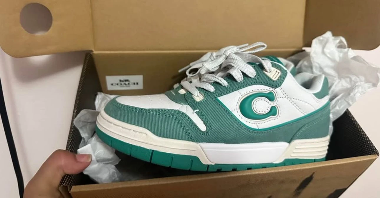 Coach C-Monogram Court Sneakers - Green/White - photo 3