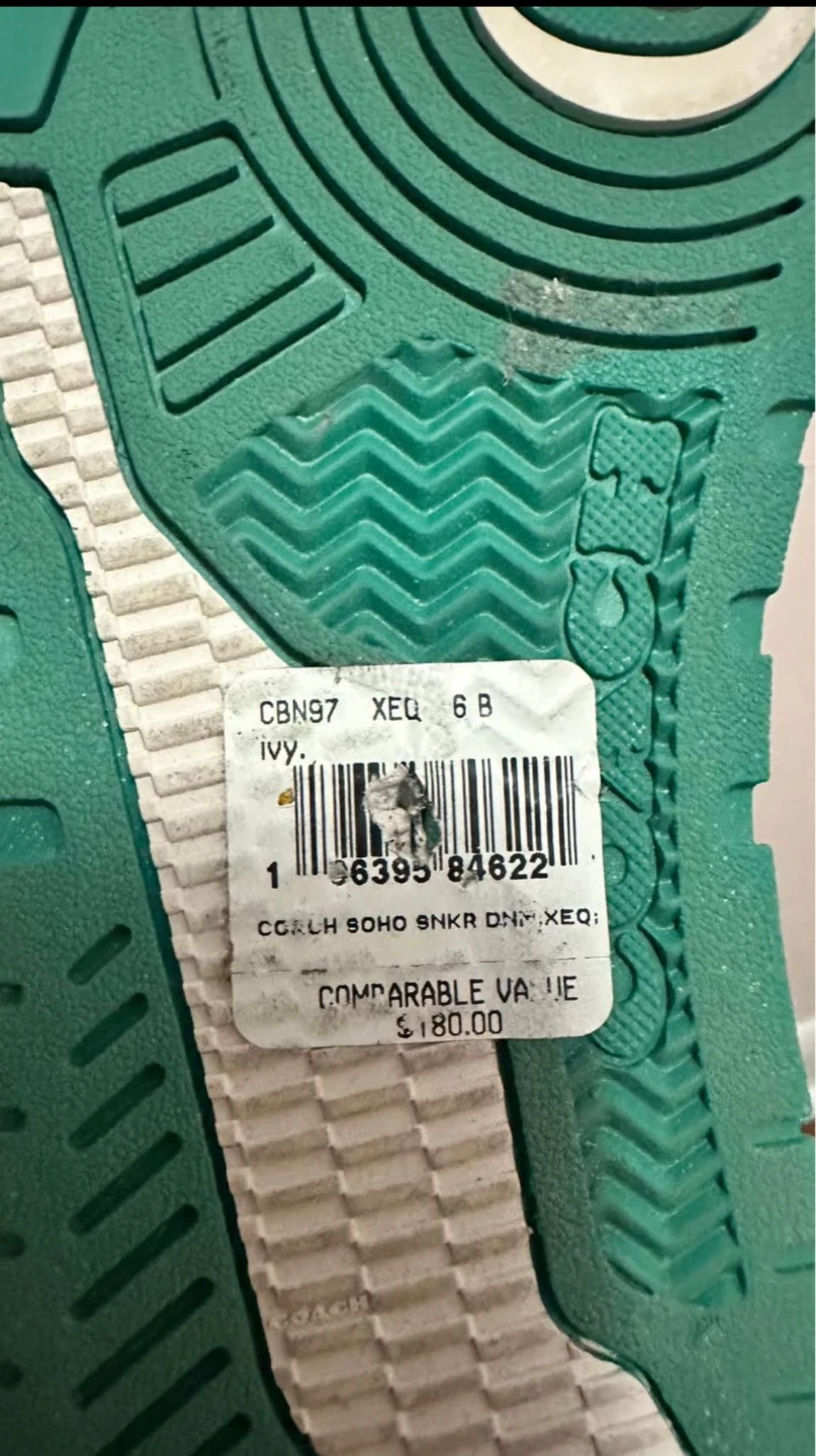 Coach C-Monogram Court Sneakers - Green/White - photo 4