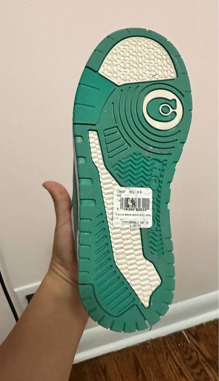 Coach C-Monogram Court Sneakers - Green/White - photo 5