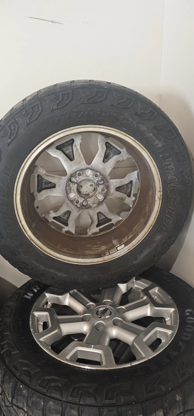 Nissan Wheels and Goodyear Wrangler Tires LT265/60R20 - photo 3