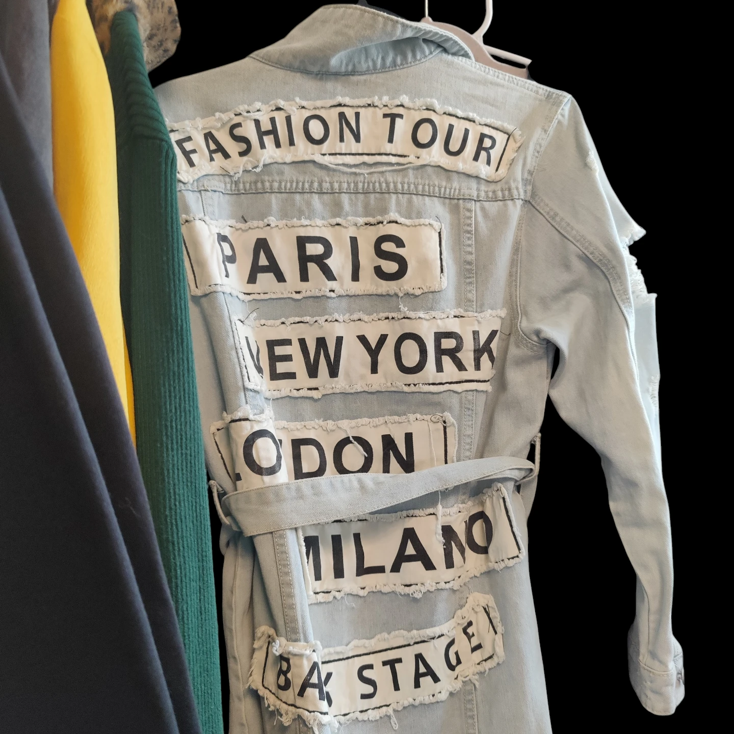 Fashion Tour Denim Jacket - Paris, New York, Milan