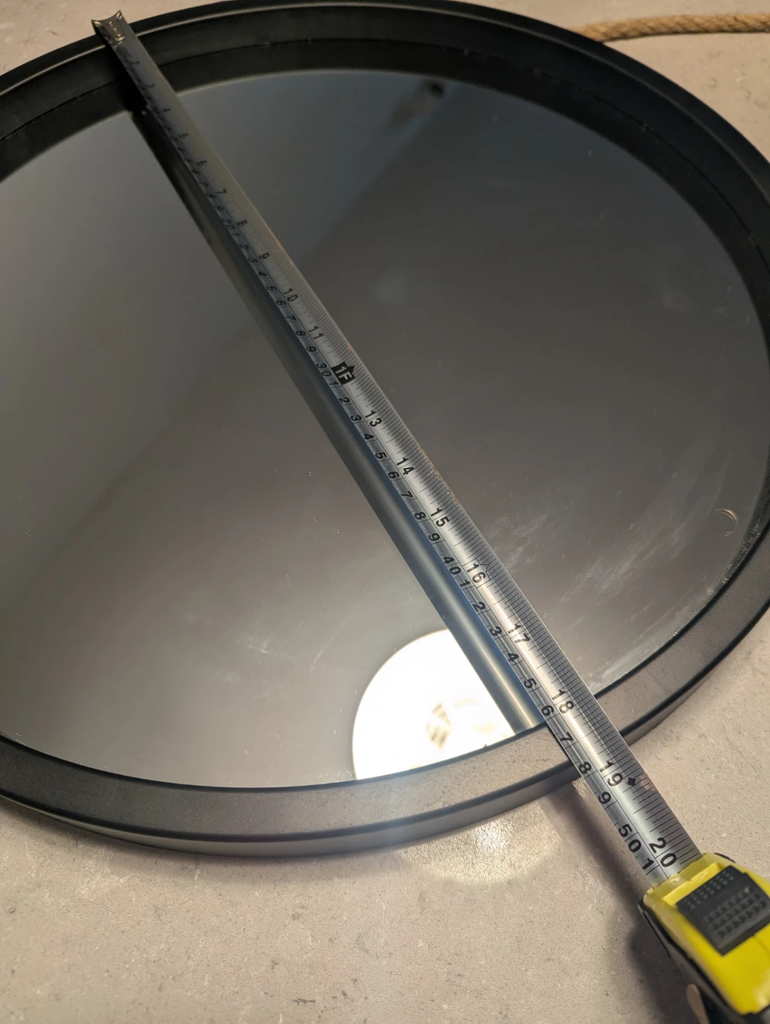Round Hanging Mirror with Rope - photo 3