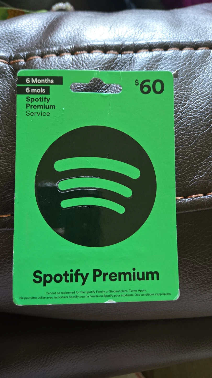 $60 Spotify Premium 6-Month Gift Card