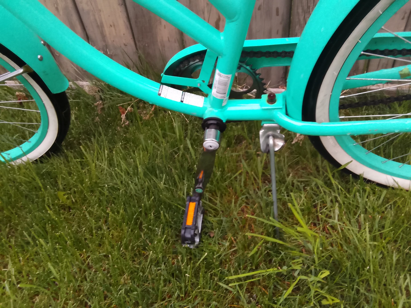 Teal Cruiser Bike with Wicker Basket - photo 3
