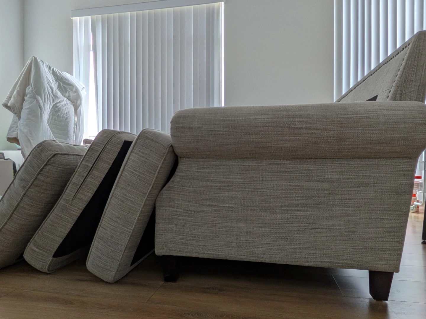 Modern Light Grey Sectional Sofa with Chaise - photo 2