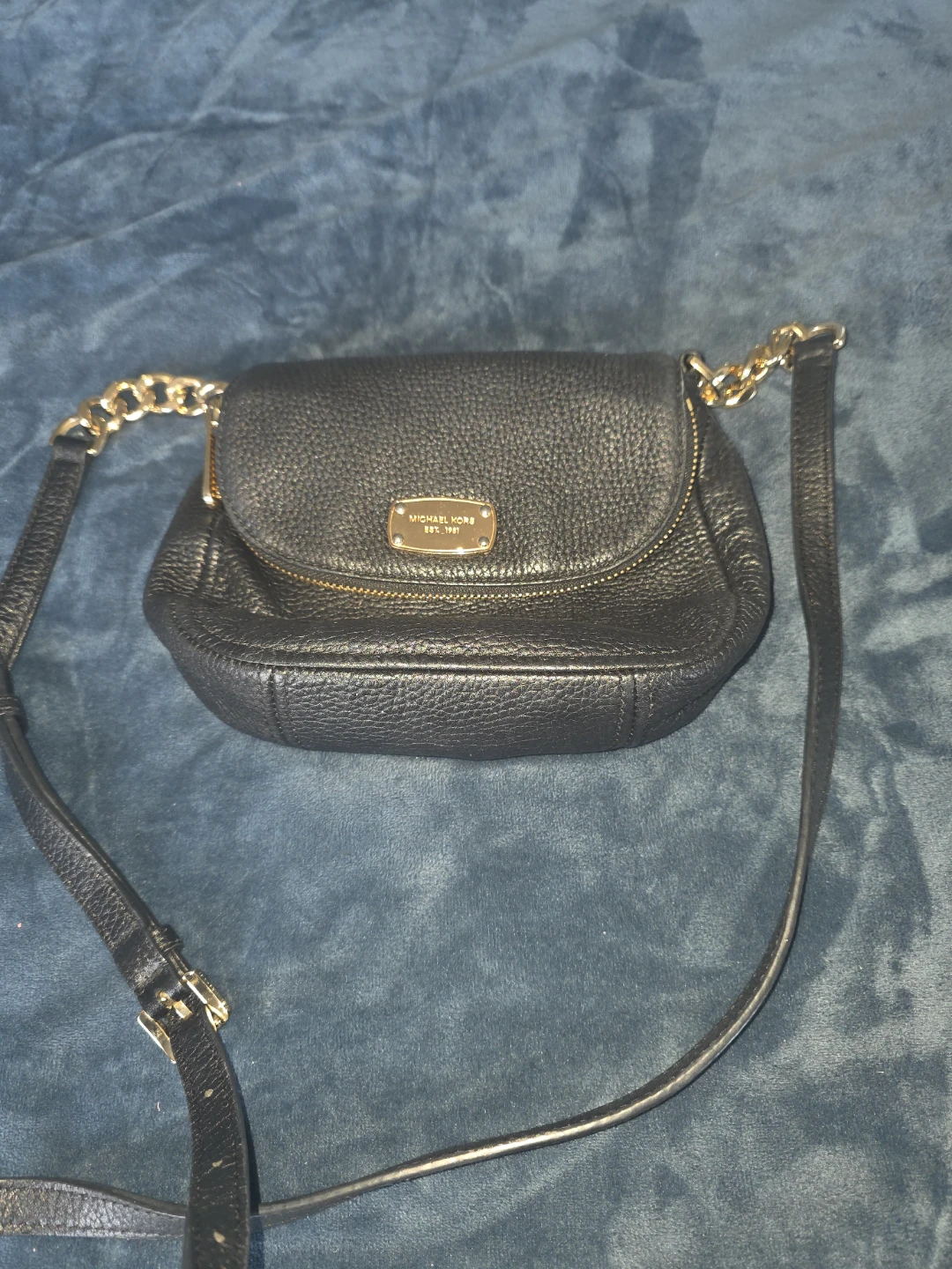 Michael Kors Black Leather Small cross body Bag
