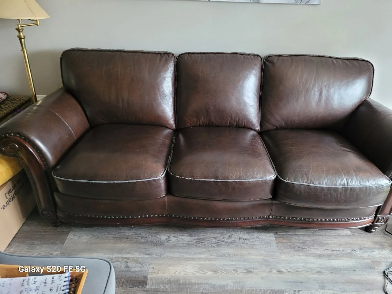 Brown Leather Sofa