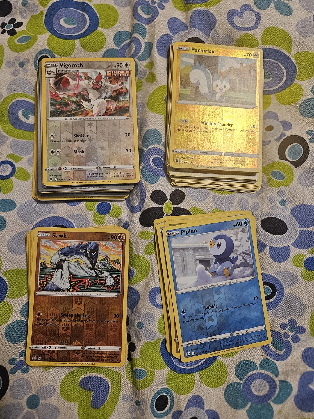 Pokemon Trading Cards - 10 foils common and uncommon bundle