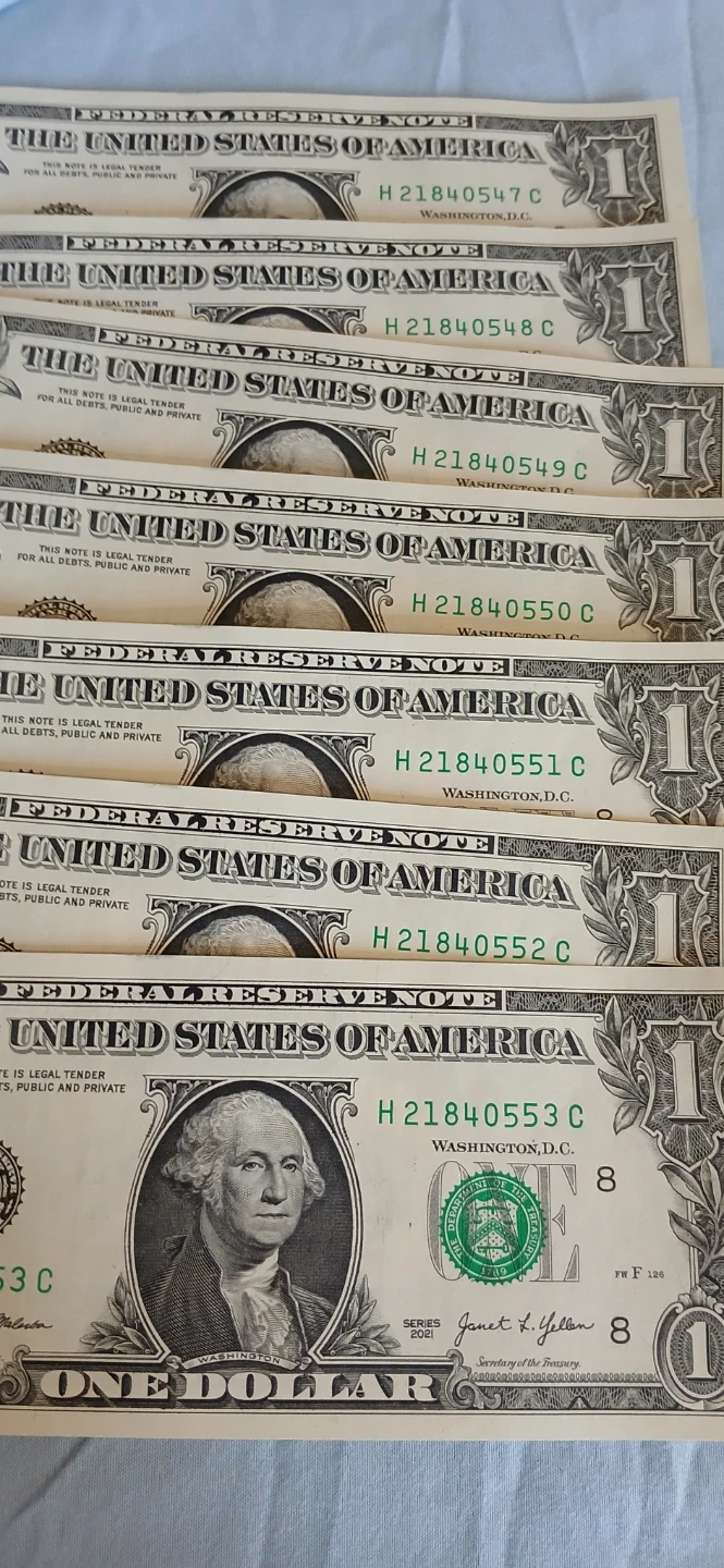 53 SEQUENTIAL & UNCIRCULATED $1 FEDERAL RESERVE NOTES - photo 5