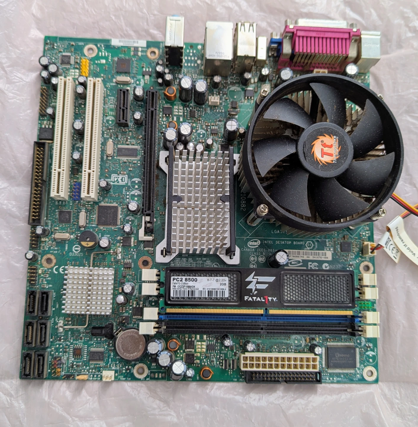 LGA775 Motherboard Bundle - Intel Duo E6300 + 2GB DDR2 + Cooler - photo 2