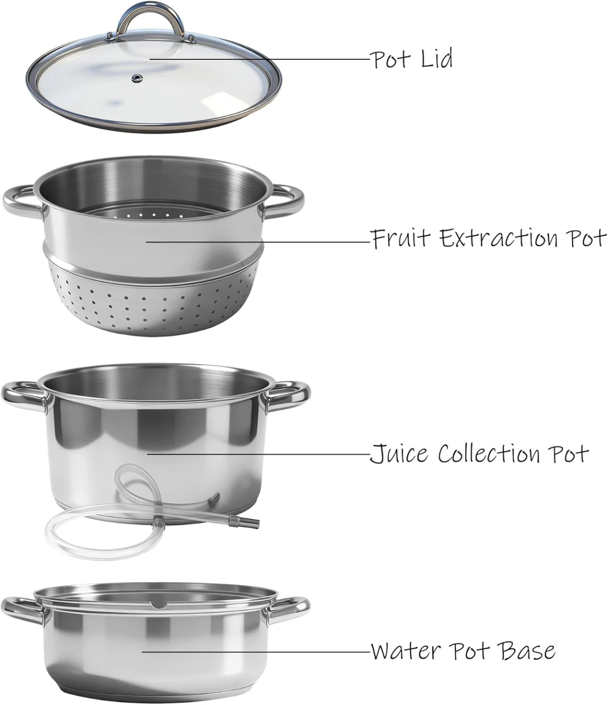 Stainless Steel 9.3-Quart Juice Steamer Pot - photo 4