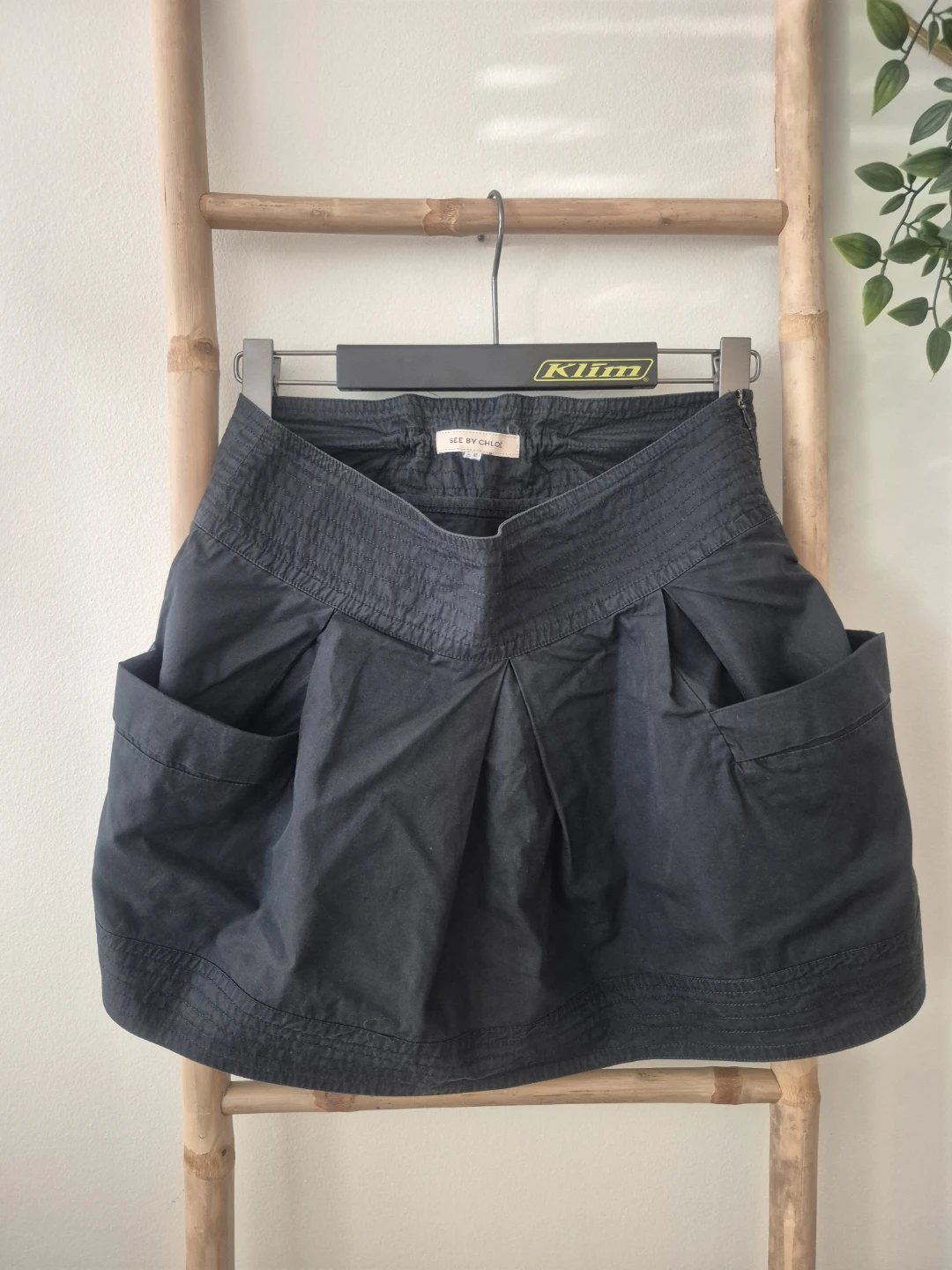 See by Chloé Black Pleated Skirt Size 6 - photo 2