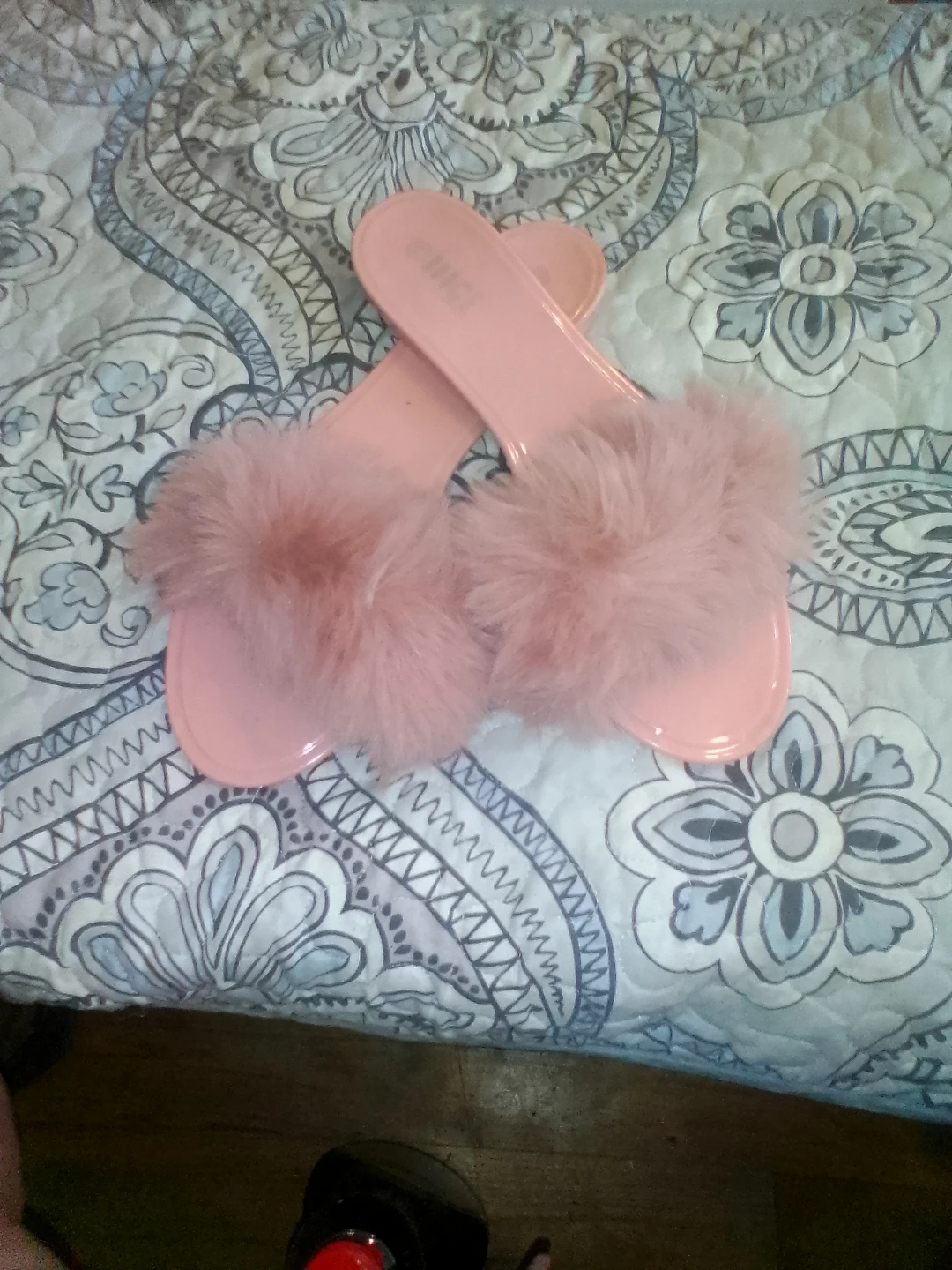 Pink Fuzzy Slippers