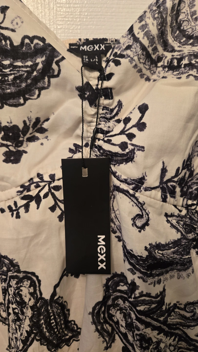 MGXX Women's Cream and Black Paisley Print Dress - Size L - photo 2
