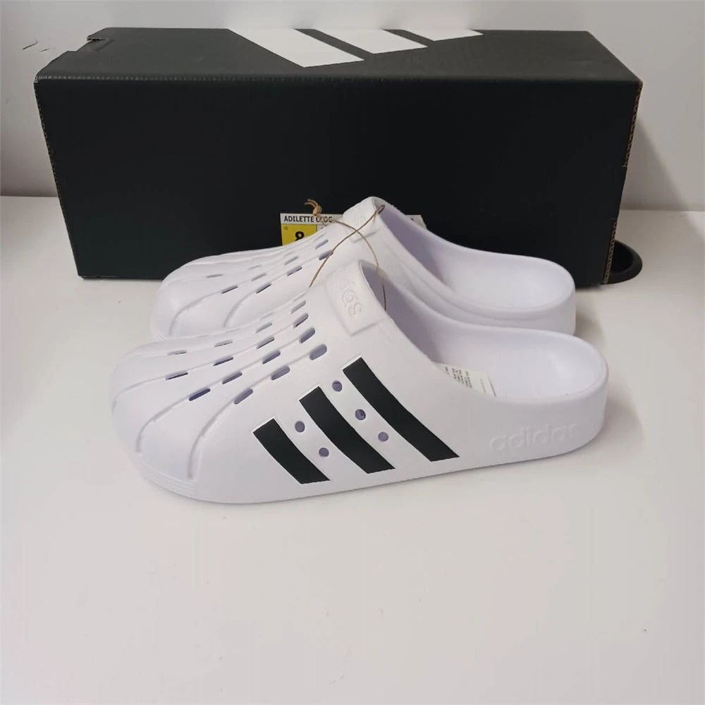 Adidas Adilette Unisex Clogs White Size 8 - photo 2