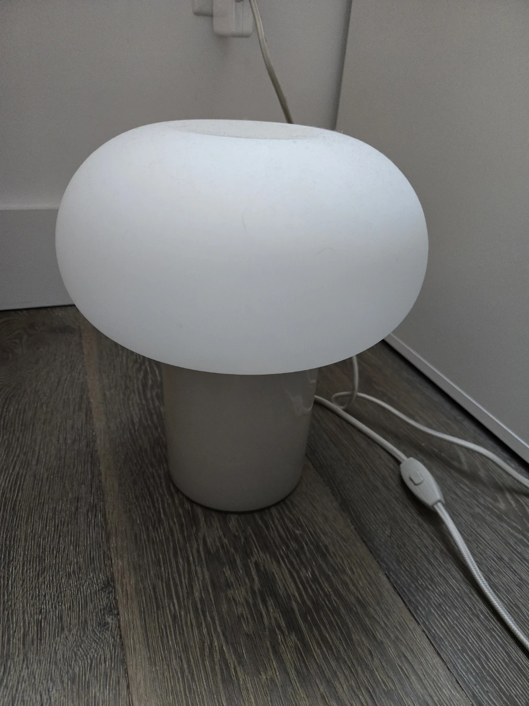 IKEA DEJSA Table Lamp, Beige/Opal Glass, 11"