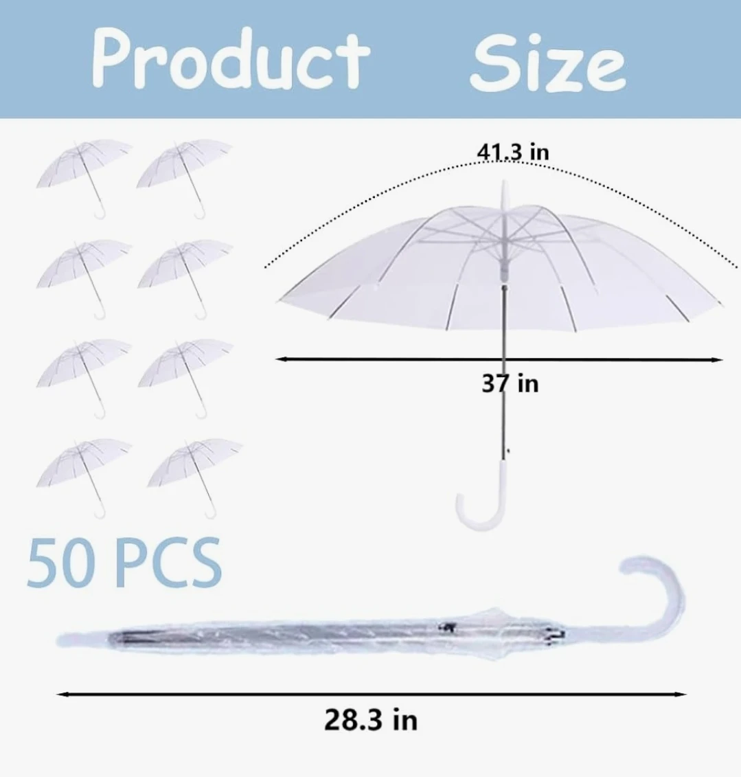 Clear Bubble Umbrellas - 50 Pack - photo 4