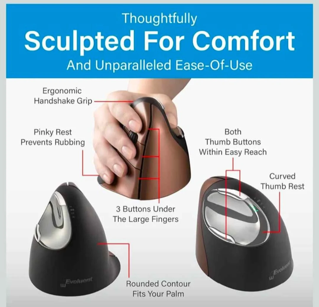 Evoluent Vertical Ergonomic Mouse - photo 3