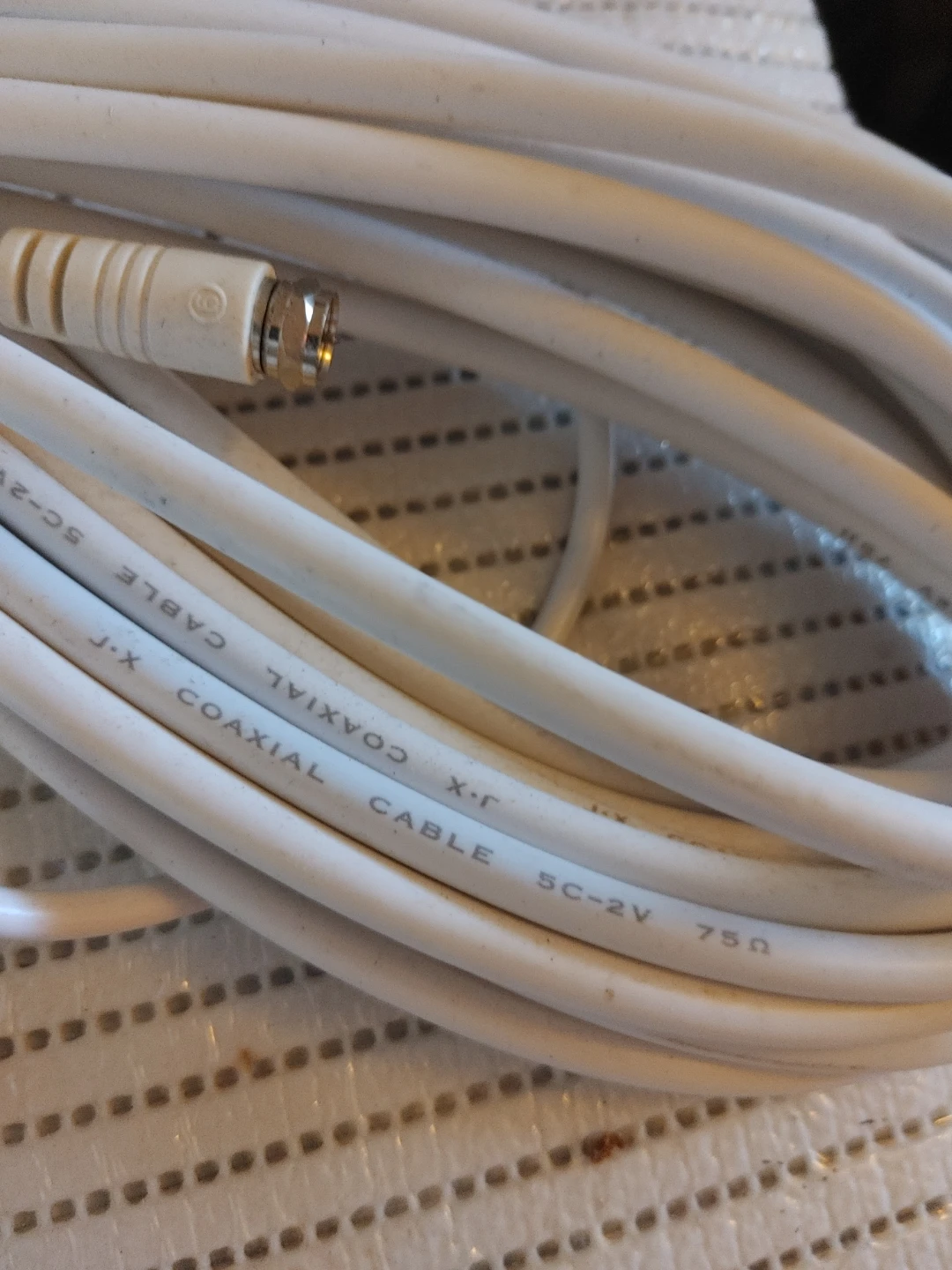 White Coaxial Cable