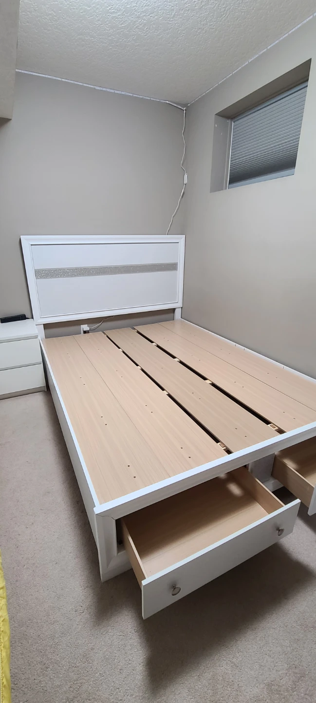 White Queen Storage Bed Frame with Headboard - photo 3