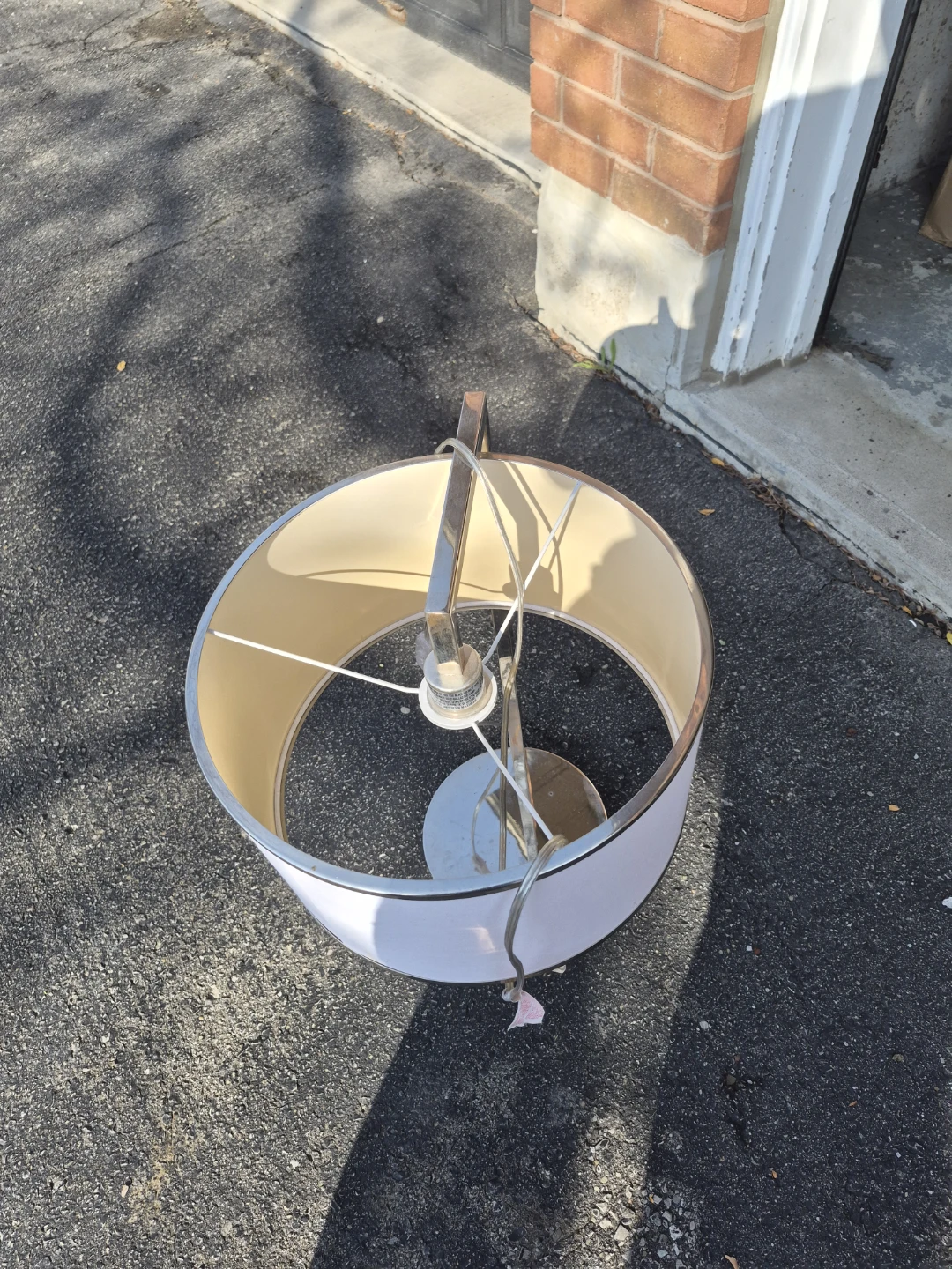 Table Lamp with White Drum Shade - photo 2