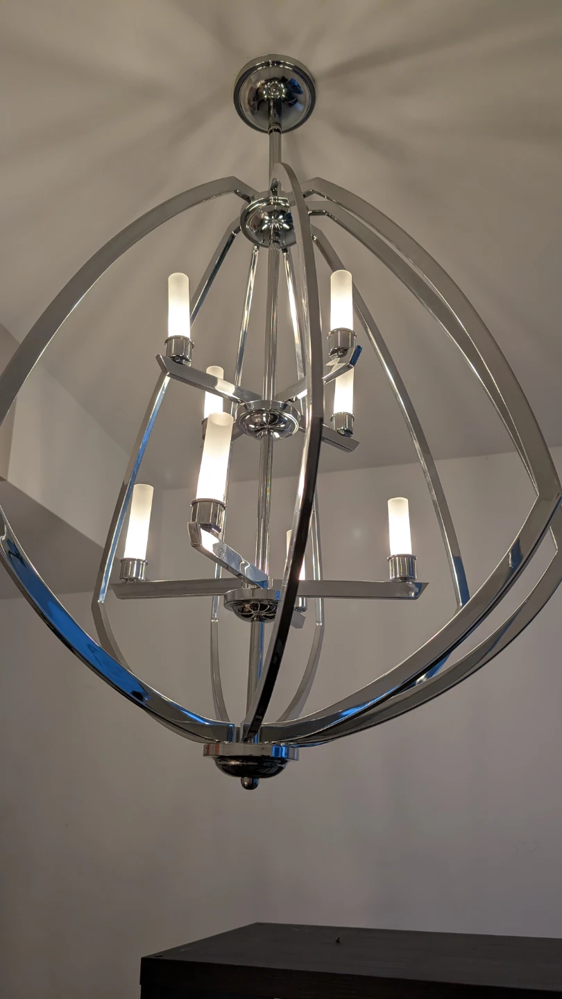 Modern Chrome Chandelier