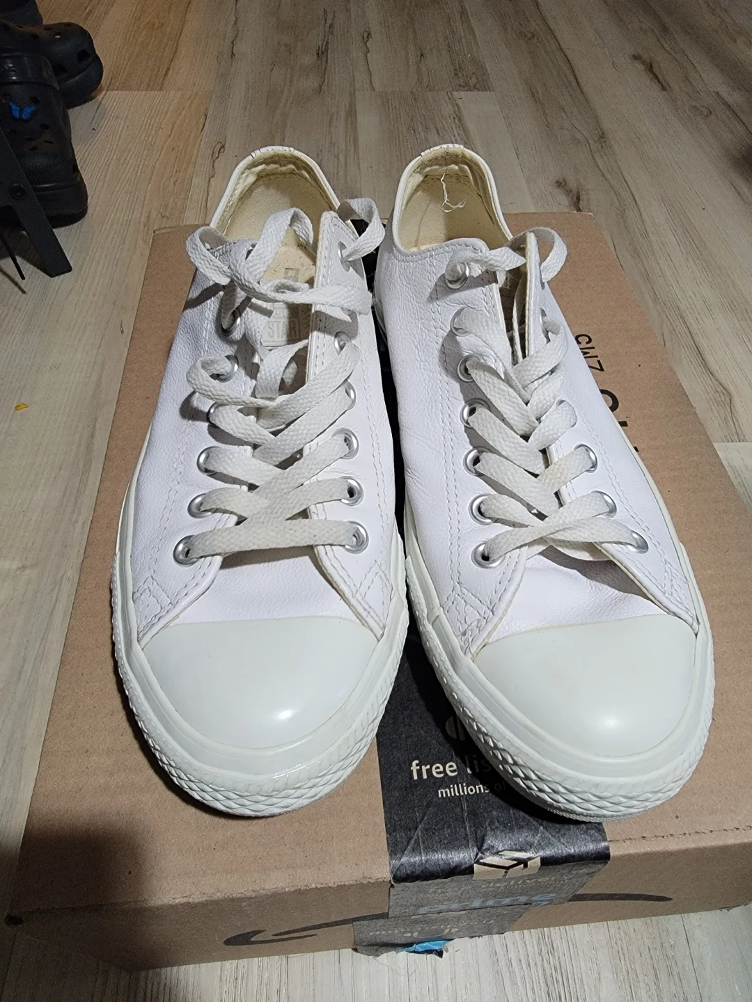Converse Chuck Taylor All Star White Leather Low Top Sneakers - photo 4