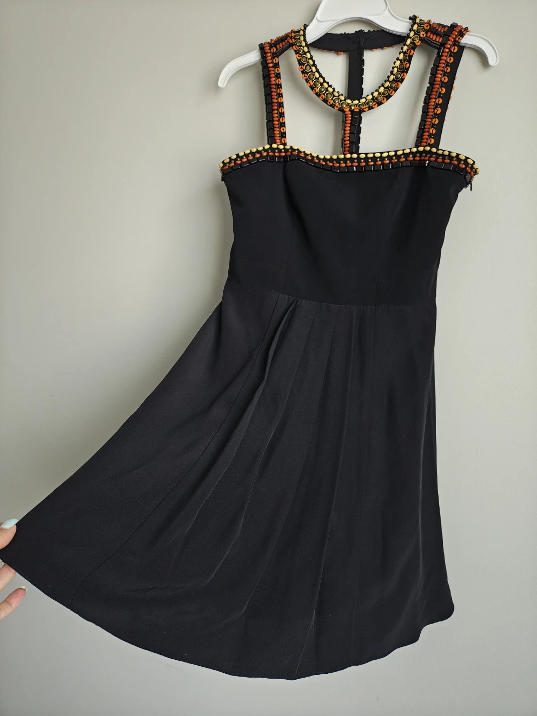 Black Beaded Halter Dress Synthia Steffe - photo 5