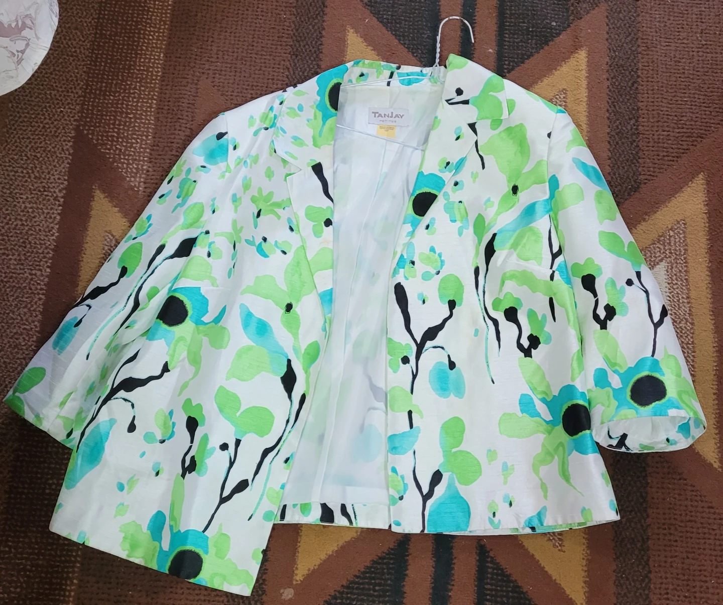 TanJay Petites Women's Floral Blazer Jacket Size 16P
