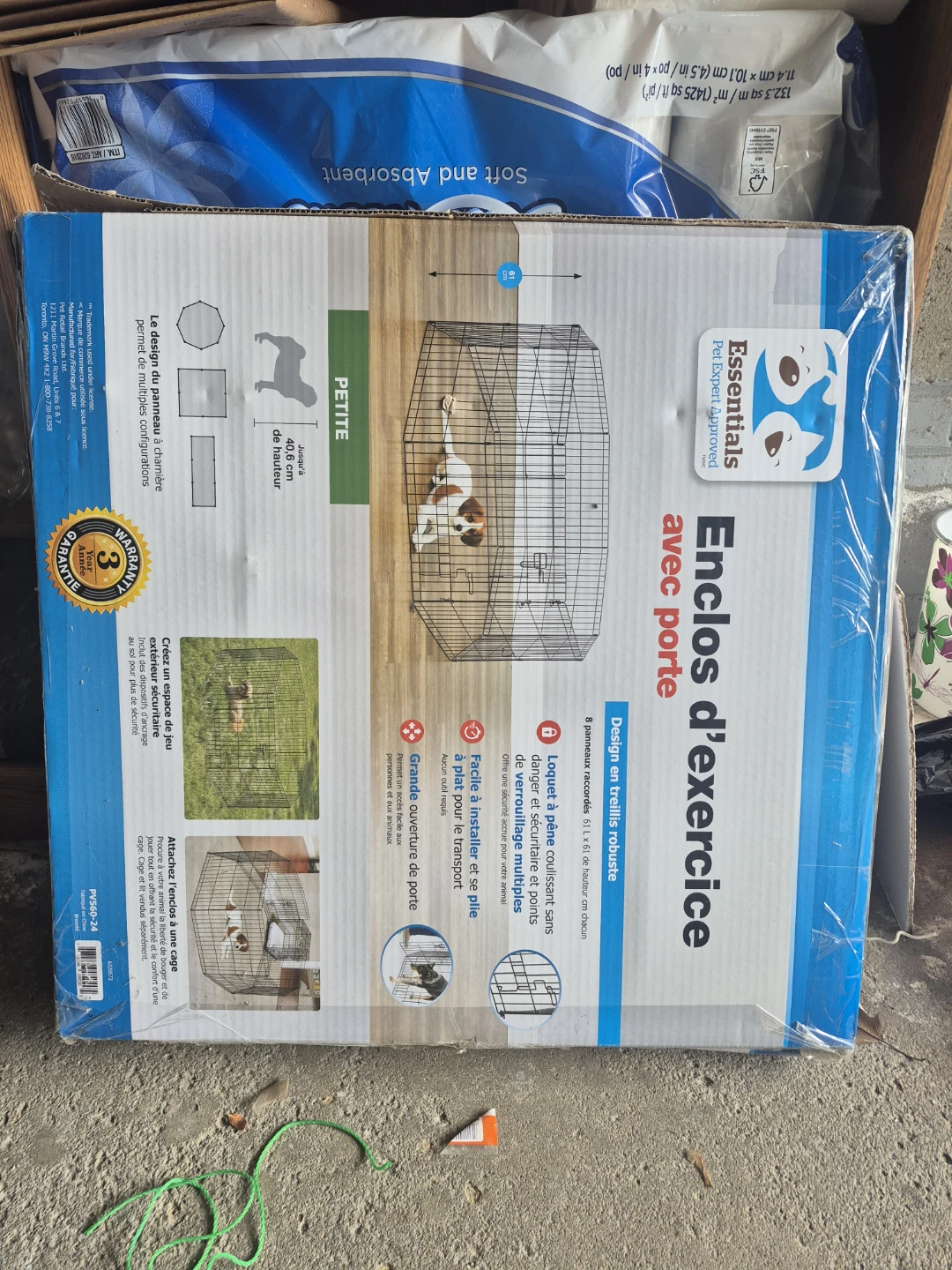 Essentials Pet Exercise Pen with Door, Small