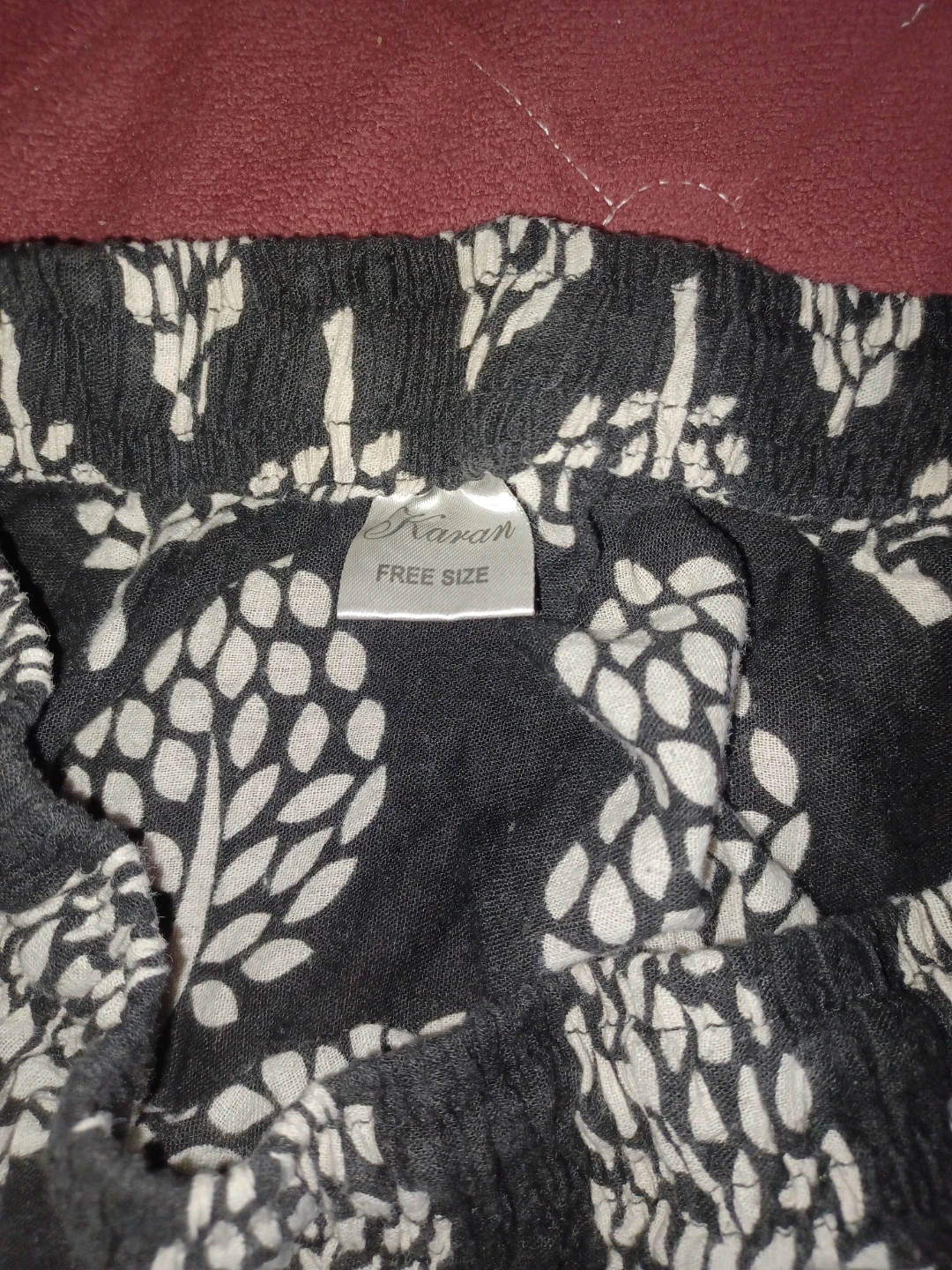 Kavan Free Size Black & White Patterned Harem Pants - photo 3