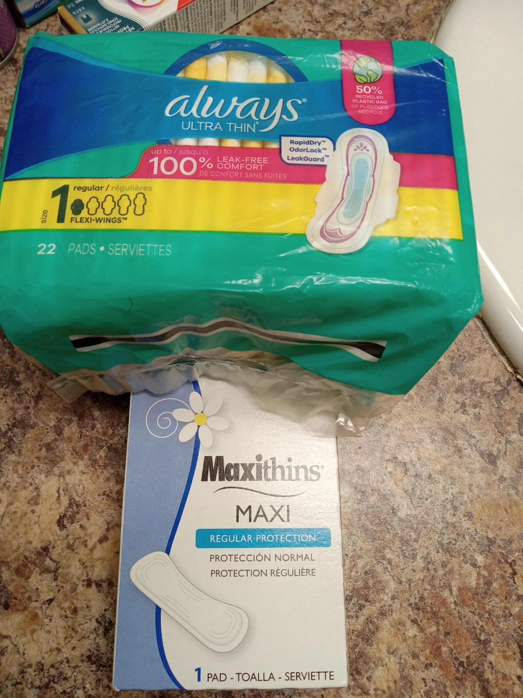 Always Ultra Thin Pads & Maxithins Maxi Pad