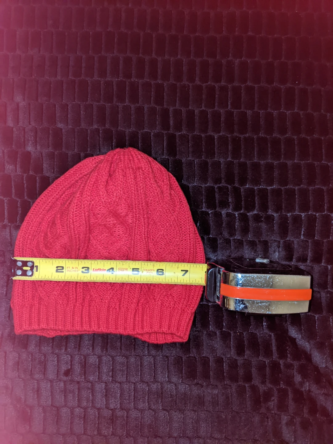 Women's 2-Pack Knitted Beanie Hats (Black and Red) - photo 2