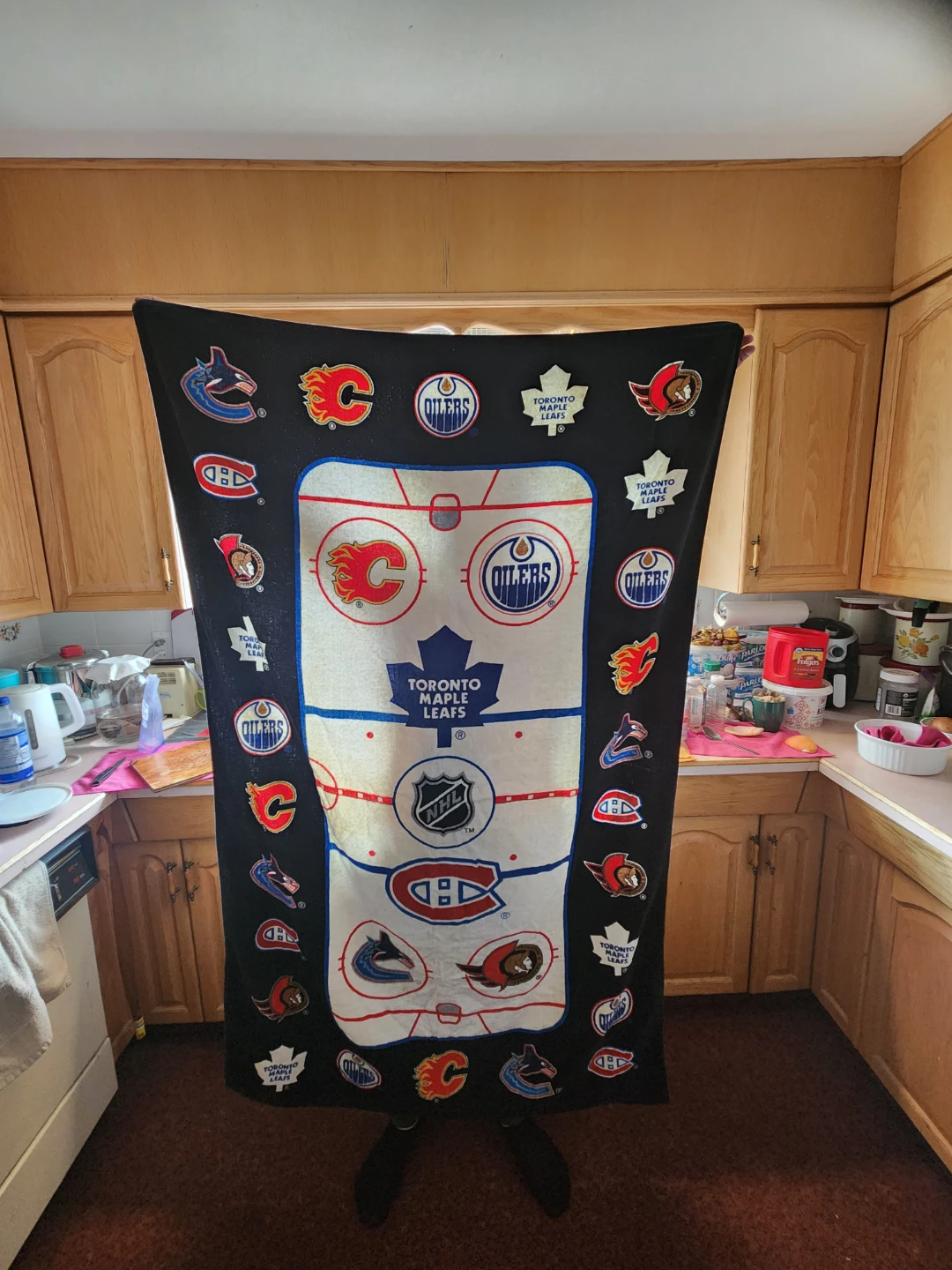 NHL Hockey Team Logo Fleece Blanket