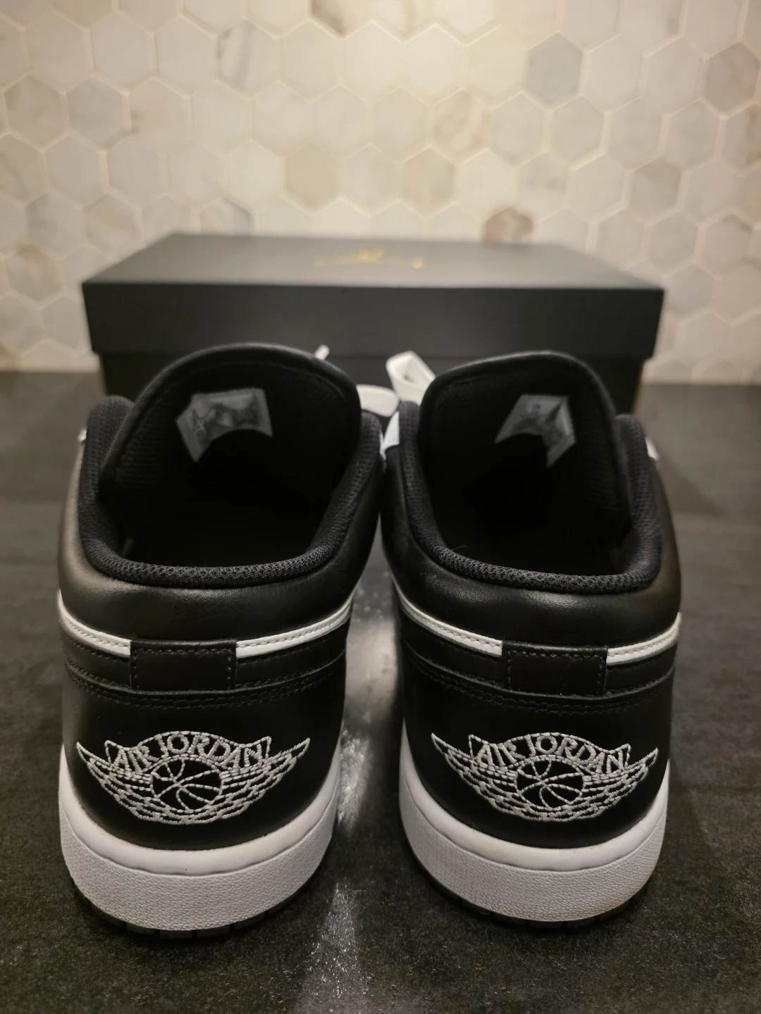 2023 Air Jordan 1 Low 'White Black' Size 12 Sneakers - photo 2