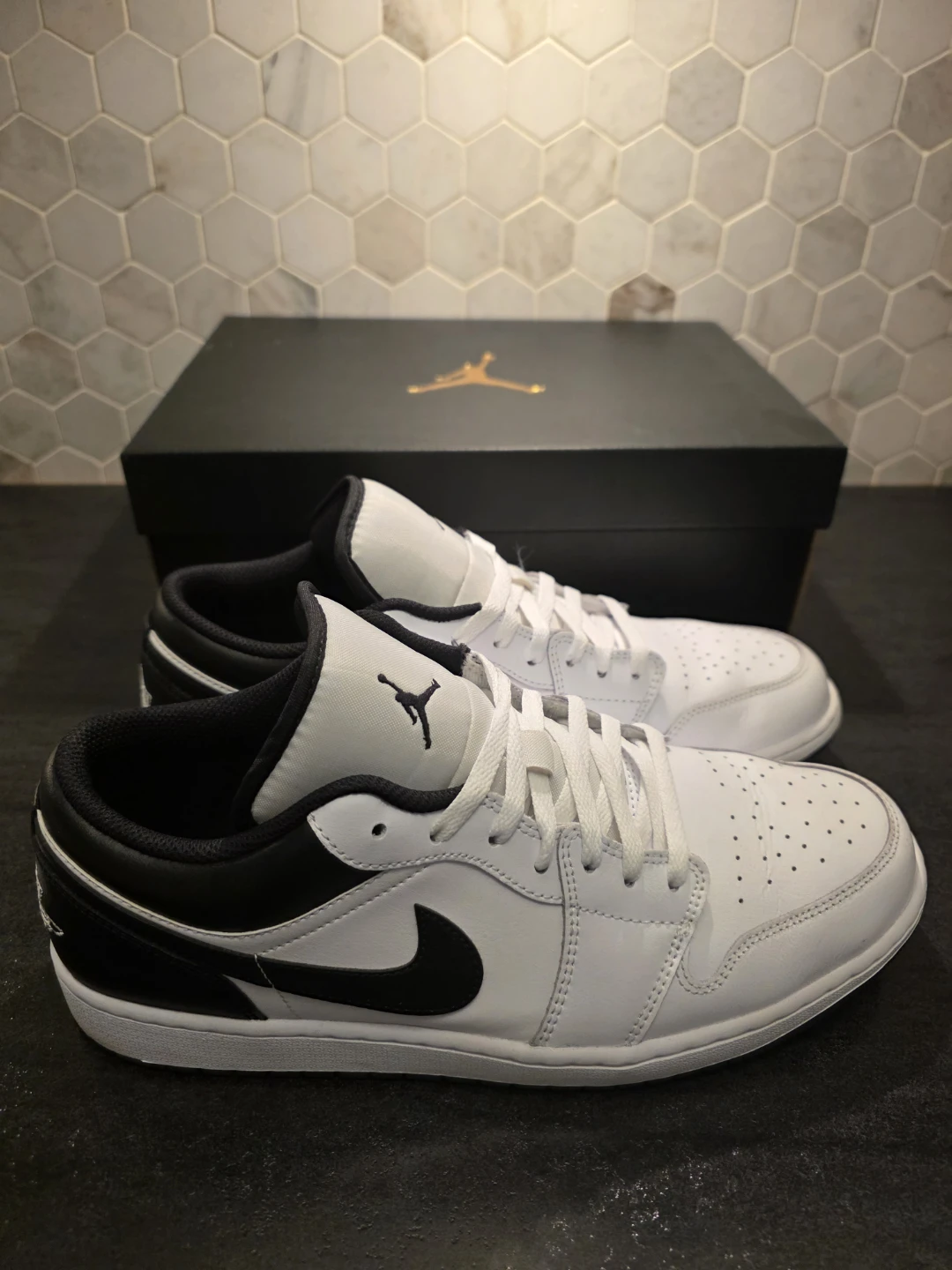 2023 Air Jordan 1 Low 'White Black' Size 12 Sneakers - photo 3