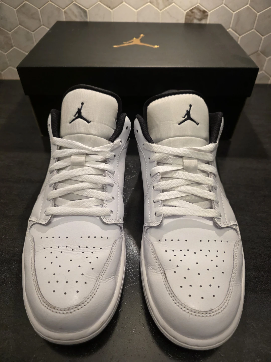 2023 Air Jordan 1 Low 'White Black' Size 12 Sneakers - photo 5