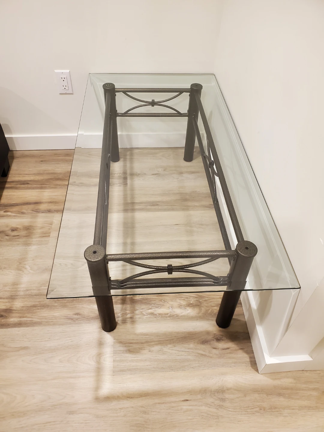 Glass Top Tables with Metal Frame (Set of 2) - photo 3
