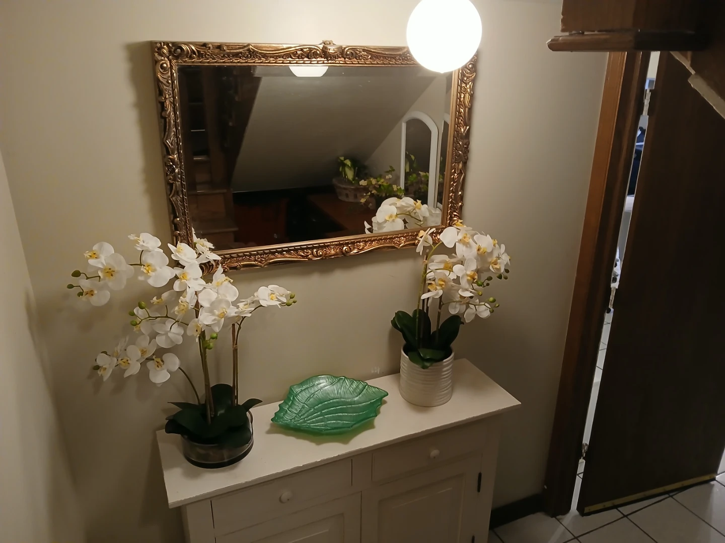 Golden rectangular mirror