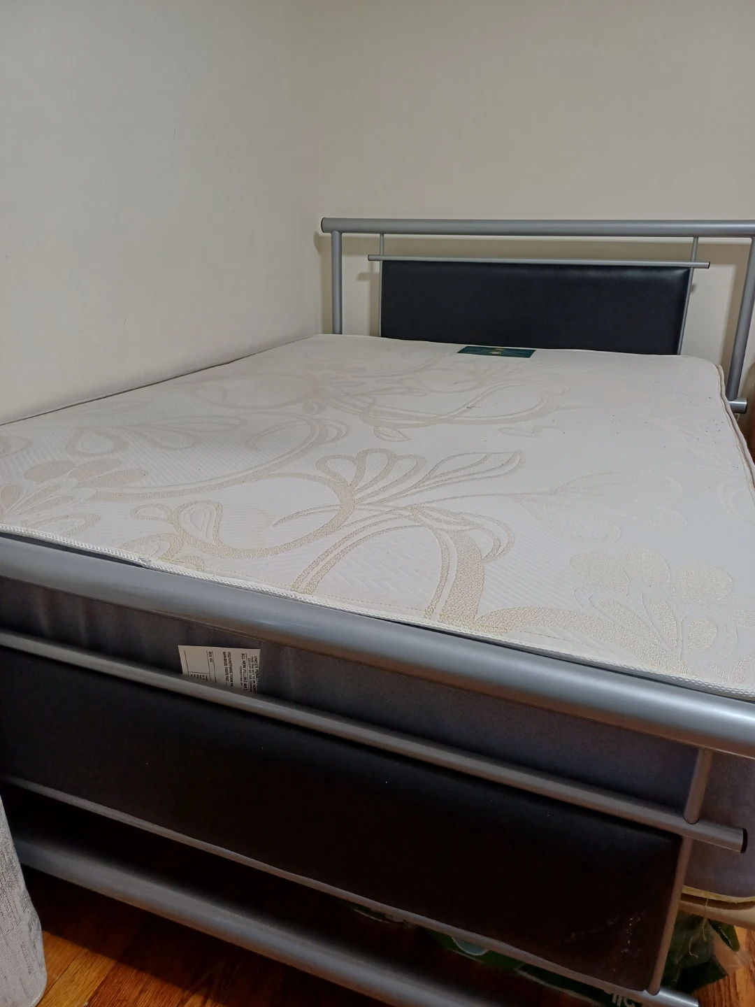 Queen Mattress and bed frame.