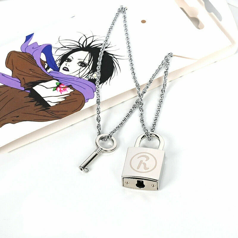 NANA Anime Lock and Key Pendant Necklace Set