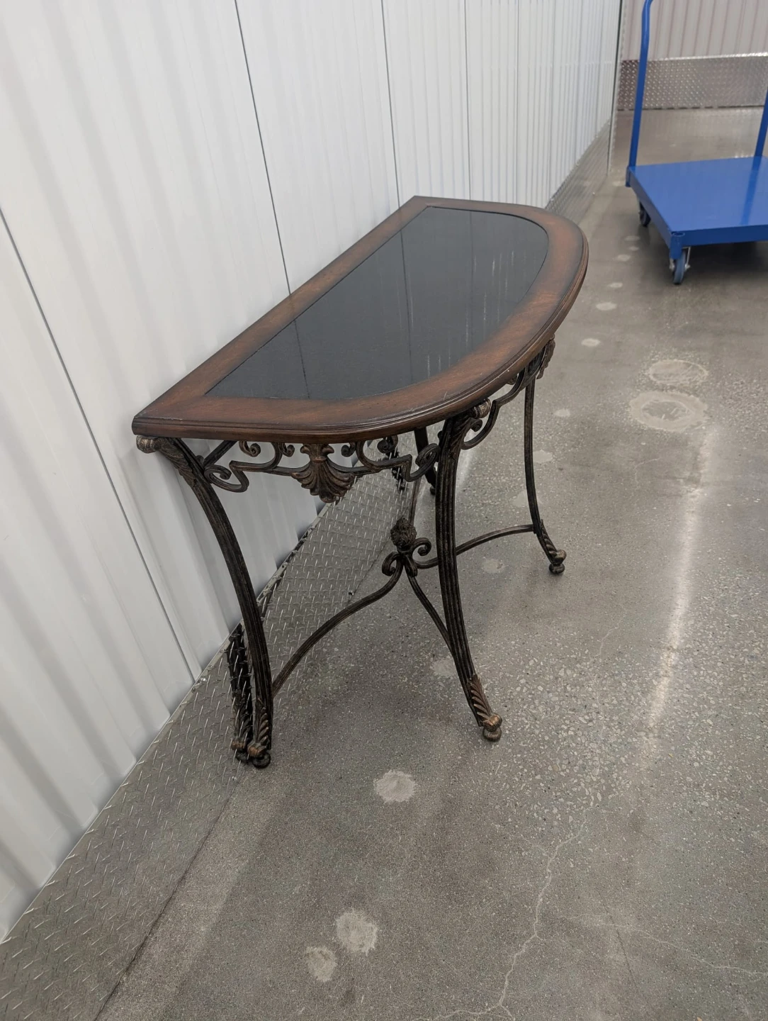 Console Table with Decorative Metal Base - photo 2