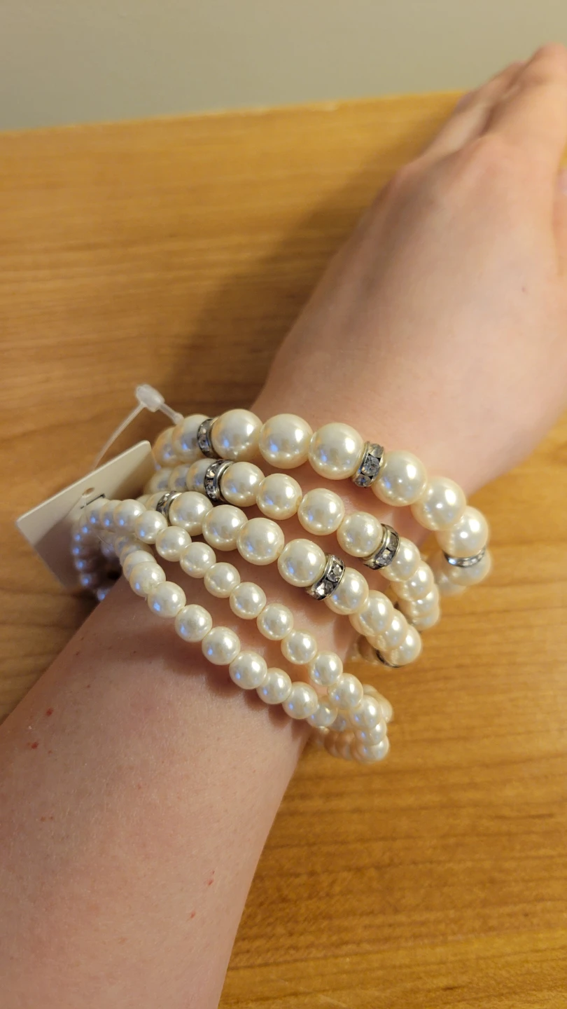 Forever 21 Pearl Beaded Bracelets Set