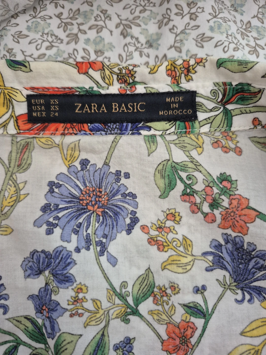 Zara Basic Floral Print Shirt - XS - photo 3