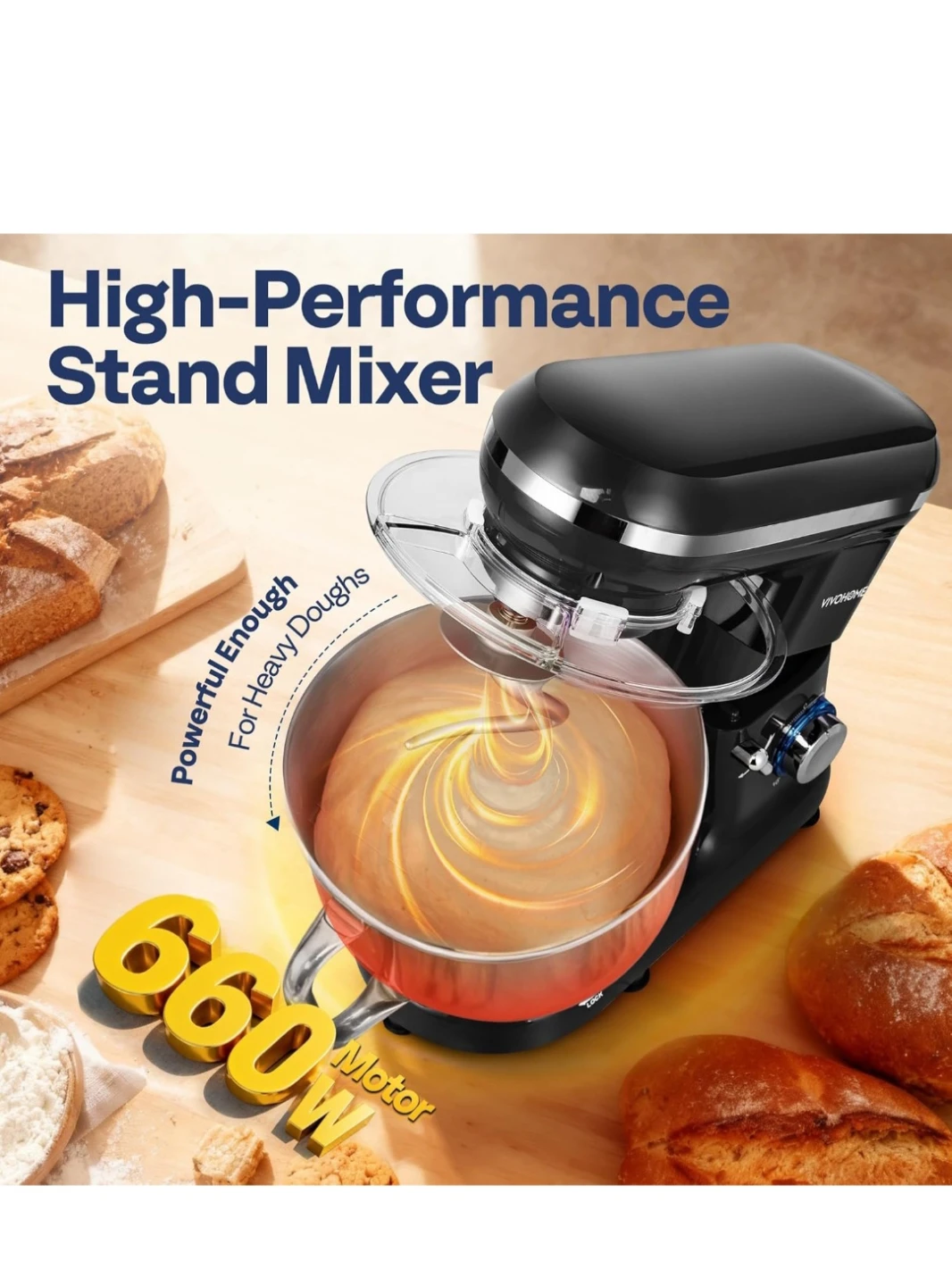 VIVOHOME 4.75QT Stand Mixer - Black - photo 5